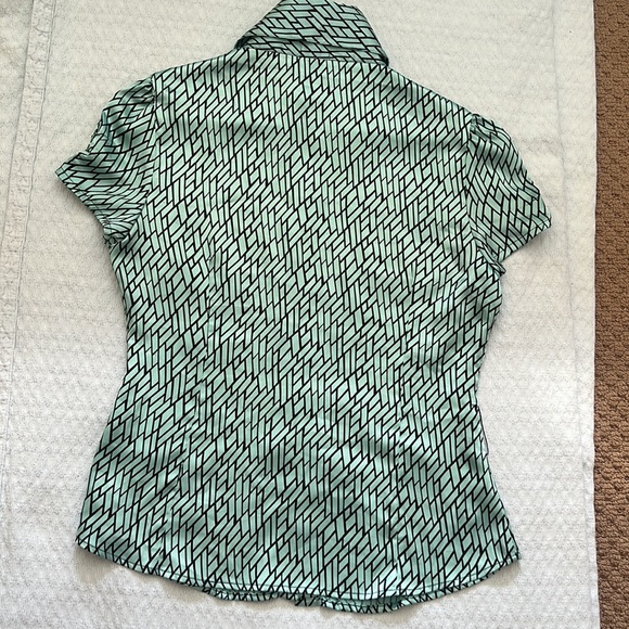 Suzy Shier Aqua colour Patterned shirt - Picture 3 of 7